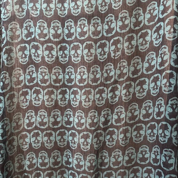 Zadic & Voltaire Scarf Blue and Black with Skulls - Picture 12 of 13